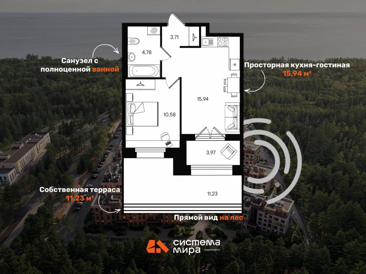 1-комн ЖК Ranta Residence
